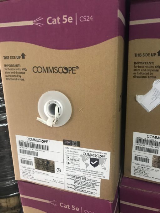 Cáp mạng Cat5e UTP AMP/CommScope màu trắng chính hãng 6-0219590-2