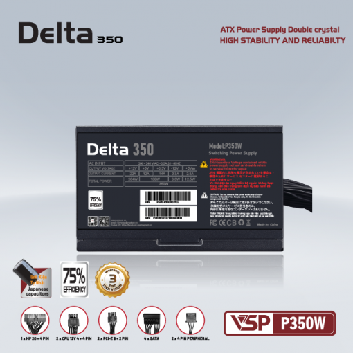 Bộ Nguồn PC VSP Delta P350W