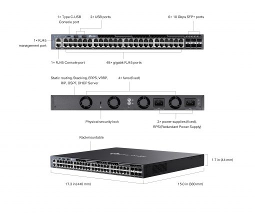 Bộ Switch L3 Managed Tp-link SG6654X