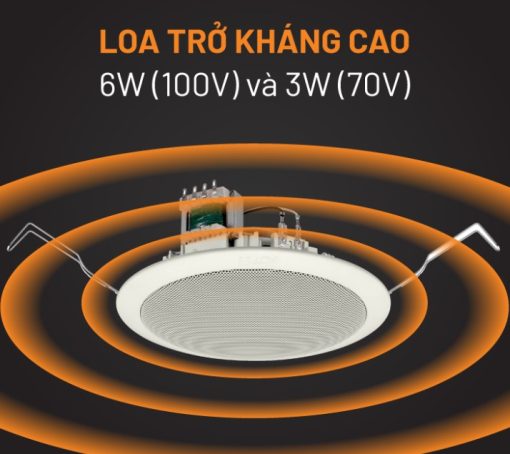 Loa âm trần TOA PC-658R 6W