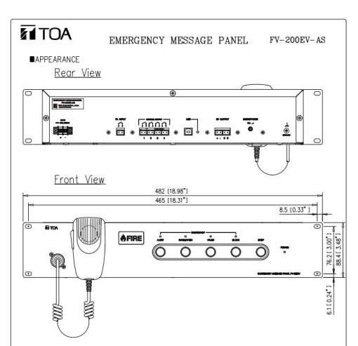 Bộ phát tin nhắn Toa FV-200EV-AS
