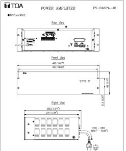 Tăng âm 480W Toa FV-248PA-AS