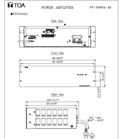 Tăng âm 480W Toa FV-248PA-AS