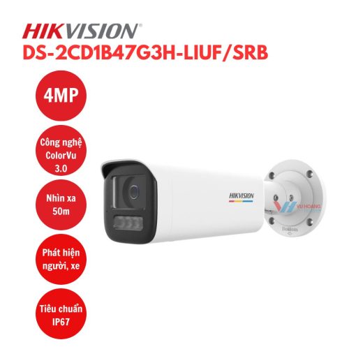 Camera ColorVu 3.0 Hikvision 4MP DS-2CD1B47G3H-LIUF-SRB